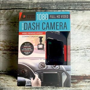 Power To Go 1080p HD Car Dash Camera w/Night Vision & Wide-Angle Lens, Black